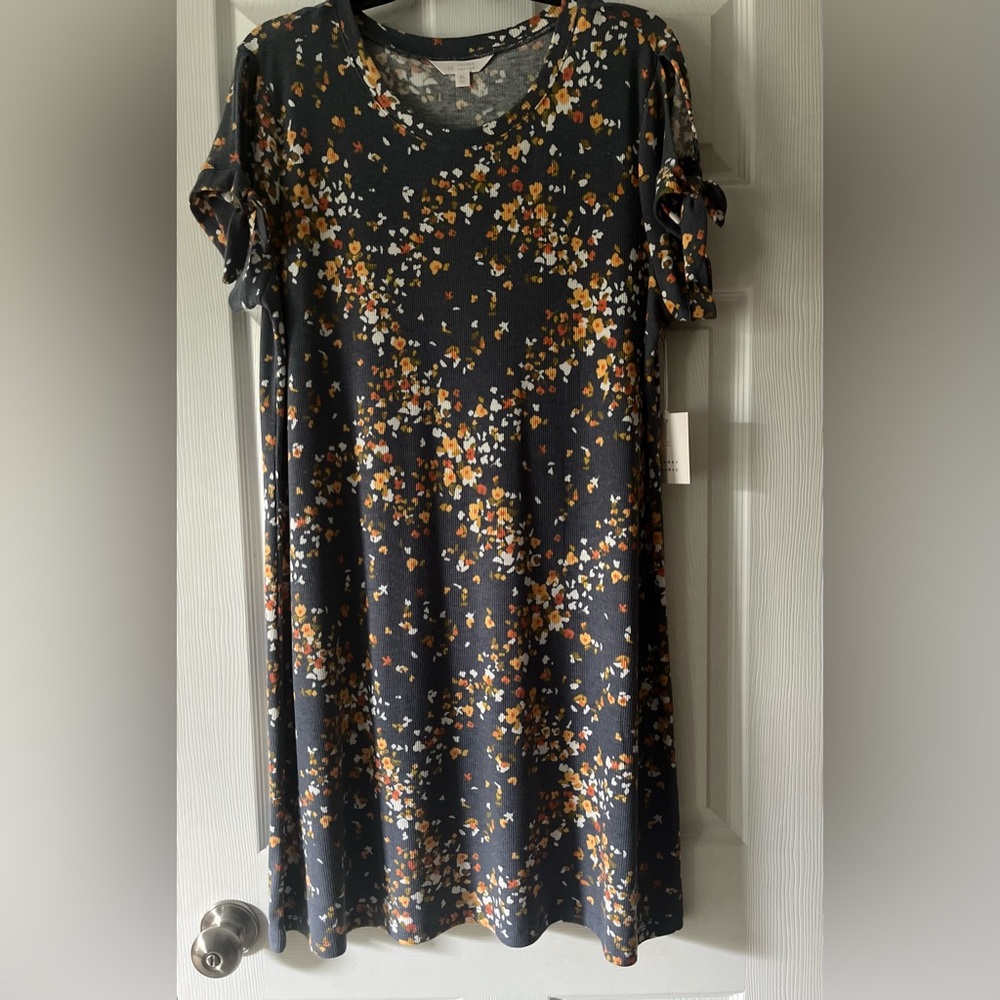 LC Lauren Conrad | Woman’s XL Dress | Gray, white, yellow & orange | NWT